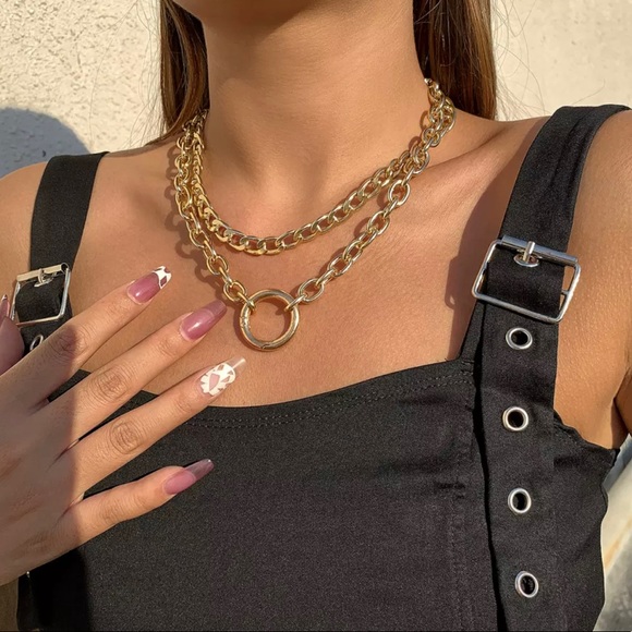 My Added Sparkle Jewelry - Miami Cuban Chunky Chain Necklace Set